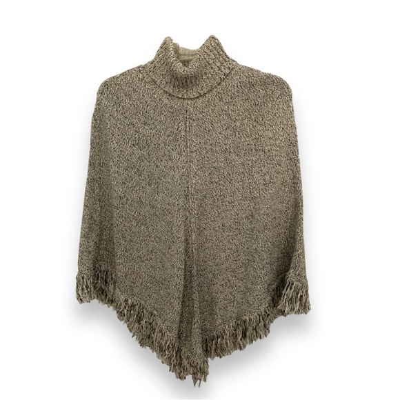 Pria Poncho 100% Cotton Mock Neck Women's Bohemian Sweater Boho Sz Medium EUC - Picture 1 of 4